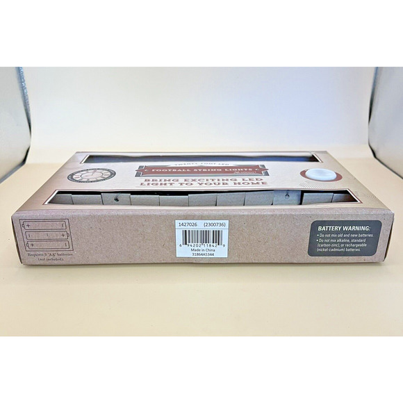 3x20 Mini Football LED String Light sets Battery Operated Timer Decoration NFL - Picture 4 of 5